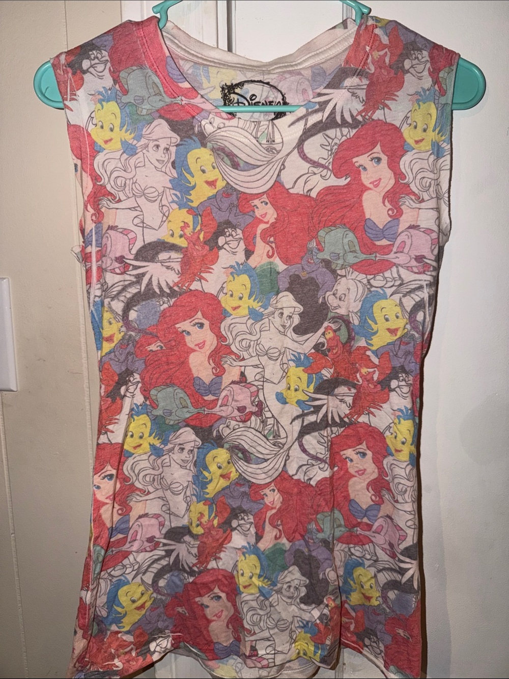 Disney Ariel & Friends Sheer Graphic Tank Top - Red, Yellow, Blue